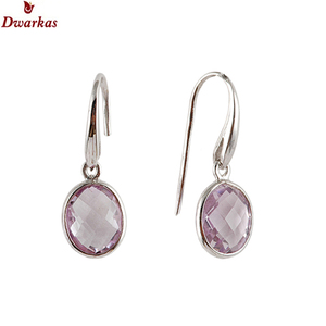 Fabricant vente en gros de boucles d'oreilles classiques en argent sterling 925 avec pierres précieuses quartz citron boucles d'oreilles pour femmes - Product Image 2