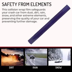 <span class=keywords><strong>Film</strong></span> de protection contre les chocs, 36 pouces x 200 pieds, <span class=keywords><strong>film</strong></span> transparent pour vitres de voiture, véhicules endommagés, <span class=keywords><strong>film</strong></span> auto-adhésif pour couvrir les vitres cassées - Product Image 5