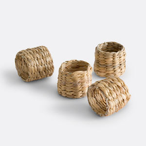 Porte-serviettes en jacinthe d'eau pour la décoration de table à manger, un bon choix, anneaux naturels pour serviettes - Product Image 6