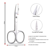 Ciseaux à ongles courbes en acier inoxydable, prix d'usine, design simple, légers, réutilisables, pointe de sécurité tranchante, pour cuticules, adultes