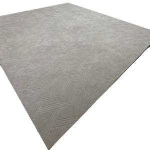 พรมอินเดียสีเทาพรมทอมือแบบมีห่วงตัดคุณภาพสูงพรมปูพื้นห้องนั่งเล่นขนสัตว์พรมทำจากผ้าไหม - Product Image 2