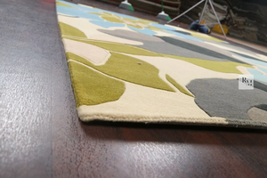 Juego de alfombras de lujo con mechones a mano florales de lana fina 100%, versátil para el hogar, dormitorio, sala de estar, salón, Alfombra de área de tamaño personalizado - Product Image 5