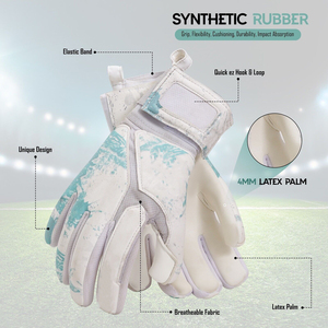 Gants de gardien de but en latex respirants, imperméables, professionnels, à doigts entiers, avec sangle de poignet réglable, pour le football - Product Image 2