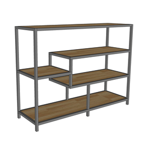 Modern Luxury Rubber Wood <b>Console</b> <b>Table</b> with Iron Frame and Mirrored Finish Contemporary Industrial Style for Villas-CST047 - Product Image 3