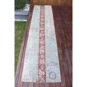 Vintage Turkish <b>Runner</b> Rug 2.3x9.1 ft, <b>Red</b> Wool Rug - Product Image 1