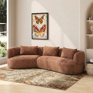 Juego de Sofás Reclinables Tapizados en Madera Sólida de Lujo Moderno, Cómodo y Duradero, Muebles para Sala de Estar, Hogar, Hotel, Escuela - Product Image 6
