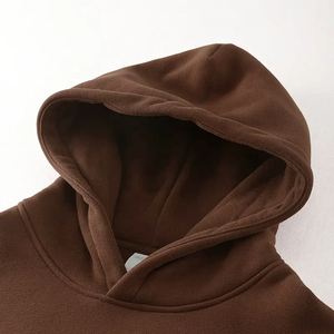 Sudadera con capucha de gran tamaño gruesa y pesada con logotipo personalizado para hombre sudadera con hombros caídos de tela de rizo francés - Product Image 4