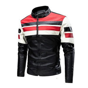 Chaqueta de cuero genuino 100% duradera y elegante para invierno otoño primavera-moda informal con logotipo frontal recubierto impermeable a prueba de viento Vintage - Product Image 5