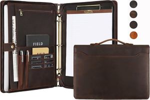 <span class=keywords><strong>PVC</strong></span> da zippered danh mục đầu tư với Hidden xử lý 3 Vòng chất kết dính clip cho A4 máy tính xách tay kinh doanh padfolio thư mục tổ chức - Product Image 6