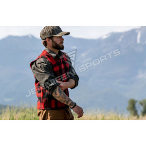 Chaleco de caza de Material de concha de alta calidad para hombre, 100% de lana, tela de franela, cierre de botones, bolsillos delanteros, tejido de talla grande, Invierno - Product Image 4