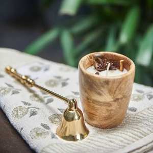 Portavelas de Madera de Mango Redondo Personalizable de Alta Calidad para Decoración del Hogar, Navidad o Cumpleaños - Product Image 3