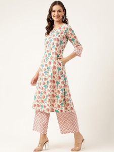 Pantalones Kurta suaves con estampado de algodón 100% étnico indio de Flamenco de talla grande para mujer XS 7XL con bolsillos laterales para fiesta, venta al por mayor de India - Product Image 6