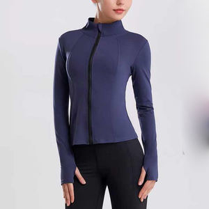 Femmes 2025 haute qualité fermeture éclair Sport veste de course respirant Yoga haut Fitness veste - Product Image 1