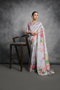 Belle soie Tussar Pure Paithani Saree avec Pure Zari Woven Broad Border Silk Sarees de Kanchipuram - Product Image 3