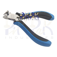 Cortadores de extremo de mandíbula lisa de doble punta de 120mm con mangos ergonómicos negro y azul para engarzar joyas pesca compatible con OEM
