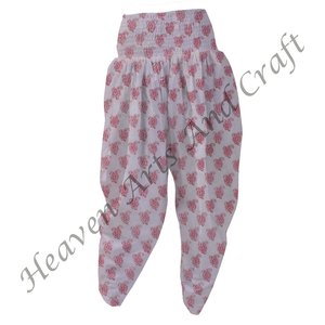 Elegante Pijama de algodón con estampado de bloque indio para mujer elegante pantalones florales de verano pantalón para niñas - Product Image 4
