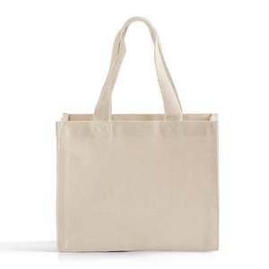 Small <b>Square</b> Canvas Tote Bags with Solid Color Pattern-TF225 - Product Image 3