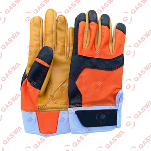 Gants de frappe de baseball professionnels personnalisés, manchette courte en cuir, durables et confortables, en vente à un prix raisonnable - Product Image 3