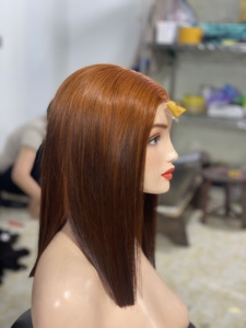 Pelucas de Cabello Humano Vietnamita Virgen de Alta Calidad, Rizado y Elástico, con 5 Clips/ Cabello Lacio Largo, Talla de Gorro Pequeña - Product Image 3