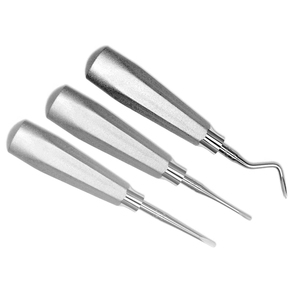 Ensemble de 3 Élévateurs Dentaires pour Chirurgie Apicale, Instruments Manuels en Acier Inoxydable, Base de Sécurité ISO13485, Outils Chirurgicaux - Product Image 2