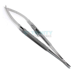 Portaagujas Castroviejo de Alta Calidad, 140 mm, Acero Inoxidable, Juego de Instrumentos Manuales, Certificado CE, Reutilizable, Ligero - Product Image 1