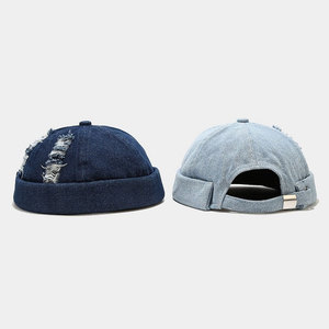 หมวกกีฬาลำลองสำหรับฤดูร้อนใส่ได้ทั้งชายและหญิงผ้าคอตตอนลายปักหนังไร้ขอบสำหรับขี่จักรยานกลางแจ้งโลโก้ตามสั่ง - Product Image 4