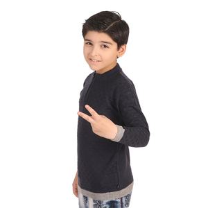 Suéter tipo jersey con cuello redondo para niños y mujeres, ropa de invierno tejida con capucha y decoración estampada, venta al por mayor - Product Image 6