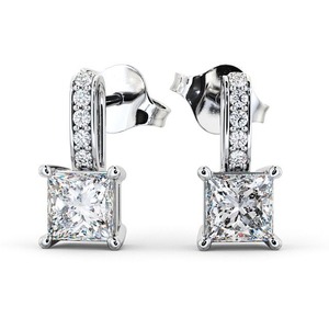 Classic New Arrival Trendy <b>Earrings</b> 1.88CT Princess Cut Lab Grown Diamond Drop Vintage <b>Earrings</b> for Women Fine Jewelry for Women - Product Image 3