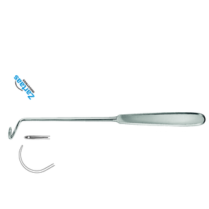 Aguja de Ligadura Deschamps de Acero Inoxidable de Alta Calidad, 24 cm, para Mano Derecha, Fabricante y Exportador de Instrumentos Quirúrgicos - Product Image 4