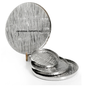 Ensemble de quatre plateau à chocolat forme ronde plateau à chocolat design forme ronde luxe nouveau plateau à chocolat en métal - Product Image 4