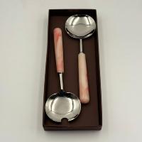 Ensemble de couverts en métal au design unique, lot de 2 avec manche en résine, pour la cuisine à domicile, ensemble de cuillères, fournisseur en gros à bas prix
