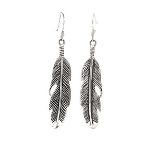 Boucles d'oreilles mode plumes moyennes - Product Image 2