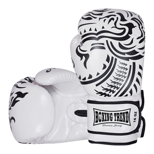 Venta al por mayor profesional personalizado Logotipo de cuero de vaca Material 12oz 14oz 16oz PU guantes de boxeo de cuero Kick Boxing Gear - Product Image 1