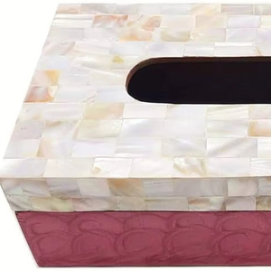 กล่องทิชชู่แม่มุกสำหรับโต๊ะในสำนักงานกล่องทิชชู่แม่มุกศิลปะส่งออกคุณภาพ - Product Image 1