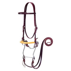 บังเหียนม้าของอังกฤษใหม่บังเหียนม้าทำจากหนังแท้สำหรับใช้ในการขี่ม้า - Product Image 5