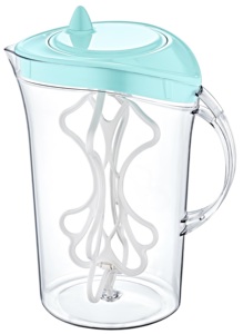 Pichet mélangeur transparent de 2,6 L avec couvercle, pour les fêtes, mélangeur manuel pour le lait, les jus, les œufs, les smoothies, la limonade, en acrylique - Product Image 4