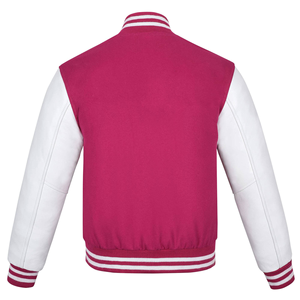 Pakistan Manufacturers Custom Wool Wholesale Leather Sleeve Baseball Letterman <b>Jackets</b> Pakistan Low Price With Genuine Leather - Product Image 3