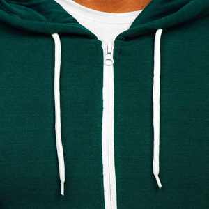 Sudaderas con capucha con cremallera para hombre hechas a medida Sudaderas sólidas de calidad superior Estilos de moda novedosos-Bordado y teñido liso - Product Image 2