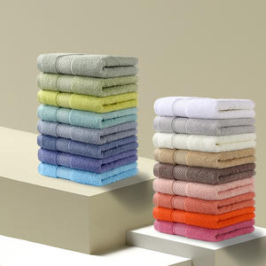 Ensemble de serviettes de bain en coton dobby 100% de luxe, vente en gros pour hôtels et stations balnéaires, séchage rapide, très absorbant, couleur unie douce, Gaba - Product Image 4