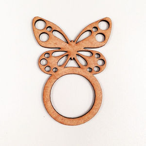 Deluxe Quality Natural Wooden <b>Butterfly</b> Napkin Rings <b>Table</b> Decoration Tissue Holder Napkin Holders For Hotel And Restaurant Use - Product Image 1