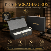 Maßgefertigte Biologisch Abbaubare Karton-Tee-Kaffee-Box Goldprägung Luftdichte Feuchtigkeitsbeständige Magnetische Starre Tee-Geschenkbox