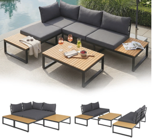 Sillón de Ratán Contemporáneo para Exteriores con Cojines Grises, Muebles de Jardín Resistentes a la Intemperie para 1 Persona - Product Image 3