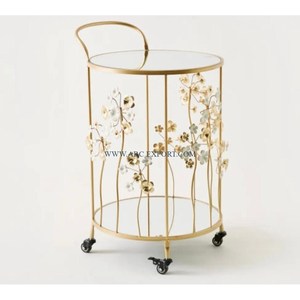 Table basse décorative de luxe de grande taille ronde de qualité pour la maison Table d'appoint de meubles de fournisseur direct d'usine en gros de table indienne - Product Image 6