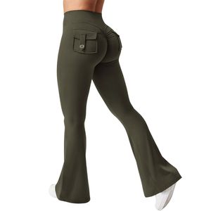Leggings de yoga pour femmes, taille haute, 2024, évasés, extensibles, doux, respirants, pantalons de sport pour la salle de sport, vêtements de sport, port confortable - Product Image 2