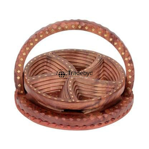 Panier à fruits secs et à noix en bois naturel de qualité supérieure, design moderne, écologique, fait à la main, pour servir des collations, Tradebyd - Product Image 1