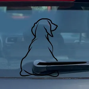 Autocollant minimaliste pour vitre arrière de voiture, silhouette de chien, vinyle imprimé UV, autocollant pour voiture pour les chiens, chef-d'œuvre par Master - Product Image 6