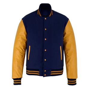 Dernière conception OEM bleu polaire avec manches en cuir Varsity Jacket personnalisé en gros Letterman Varsity Jackets 2026 - Product Image 6