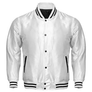Chaquetas de bombardero de béisbol azul de moda para exteriores de invierno para hombre, chaqueta de satén con capucha, estilo Letterman, tela de lona, chaqueta de satén de estilo en blanco - Product Image 5