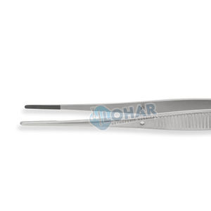 Potts-Smith Forceps - Straight 1,4mm con puntas de inserción TC, mango plano, acero inoxidable, 6,25 ''(16cm) Fórceps de vendaje - Product Image 2
