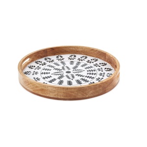 Bandeja de servicio de madera de desayuno usada multiusos Bandeja de servicio de madera de acacia Acabado de la mejor calidad Forma personalizada Bandeja de servicio de madera - Product Image 4